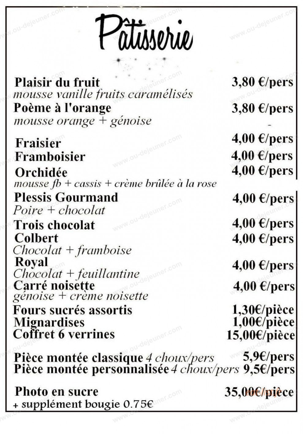Plessis gourmand — carte page 11