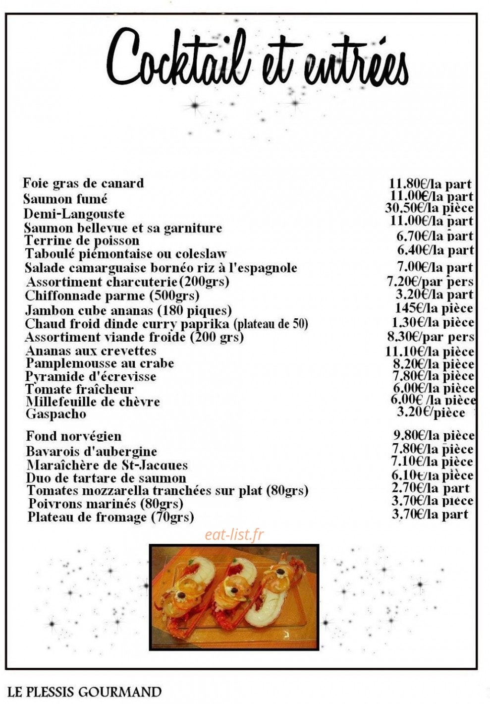 Plessis gourmand — carte page 2