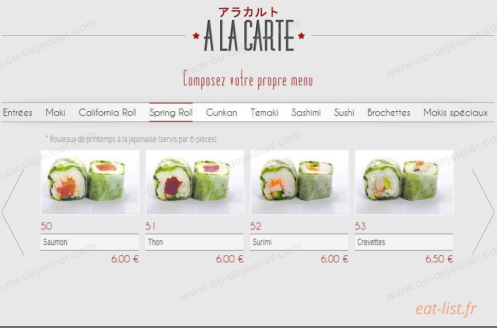 Plessis Sushi — carte page 9