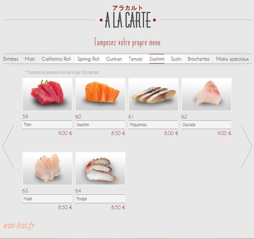 Plessis Sushi — carte page 12