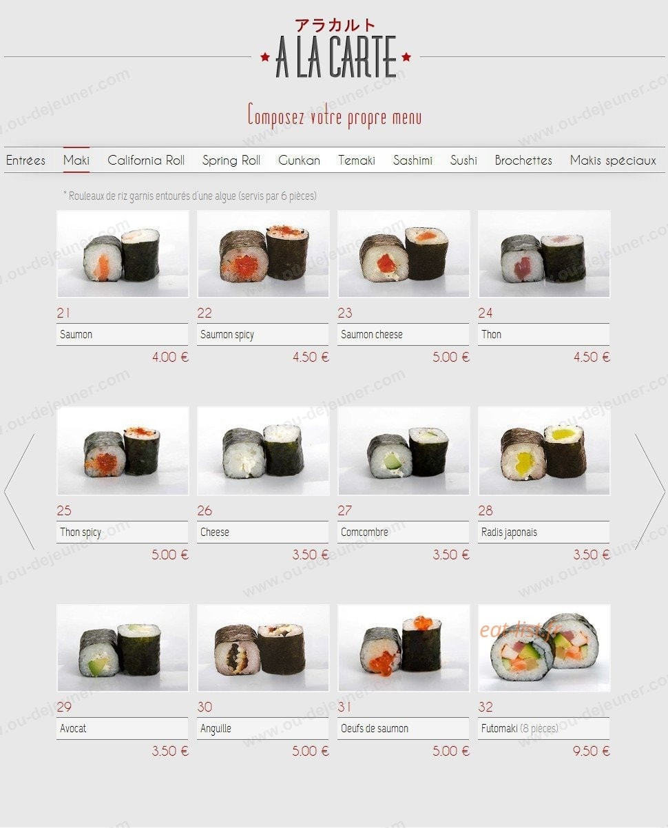 Plessis Sushi — carte page 7