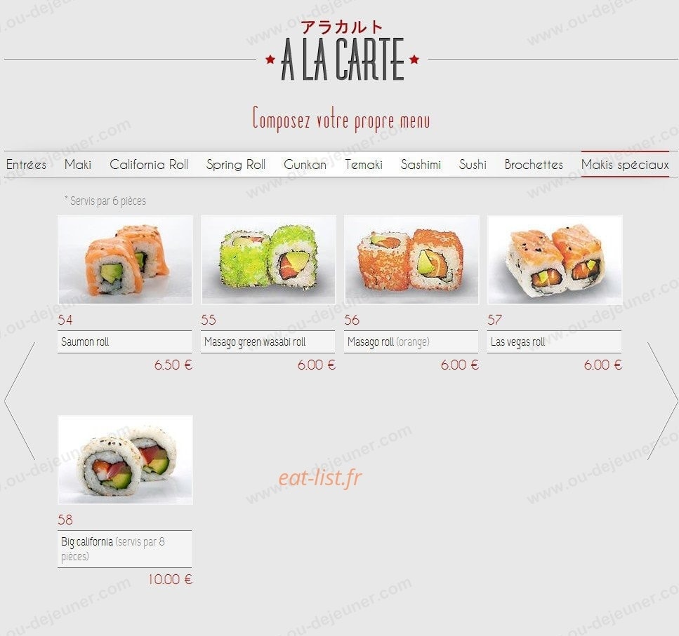 Plessis Sushi — carte page 15