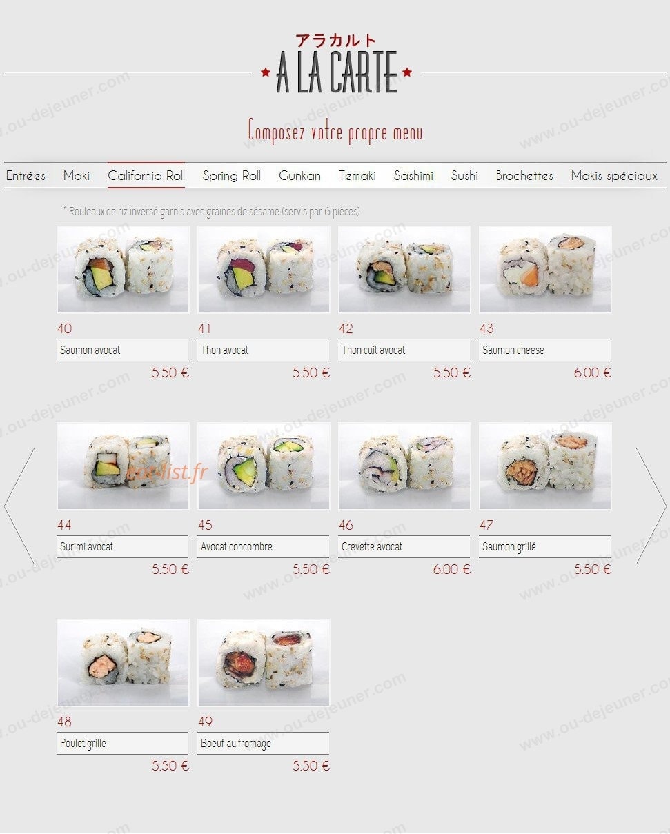 Plessis Sushi — carte page 8