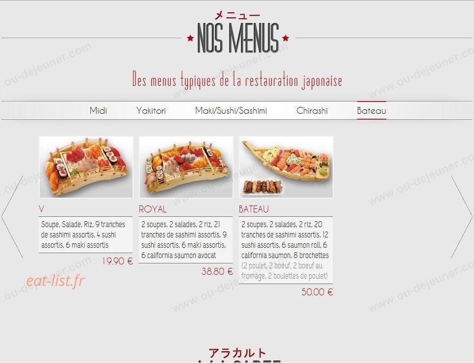 Plessis Sushi — carte page 5