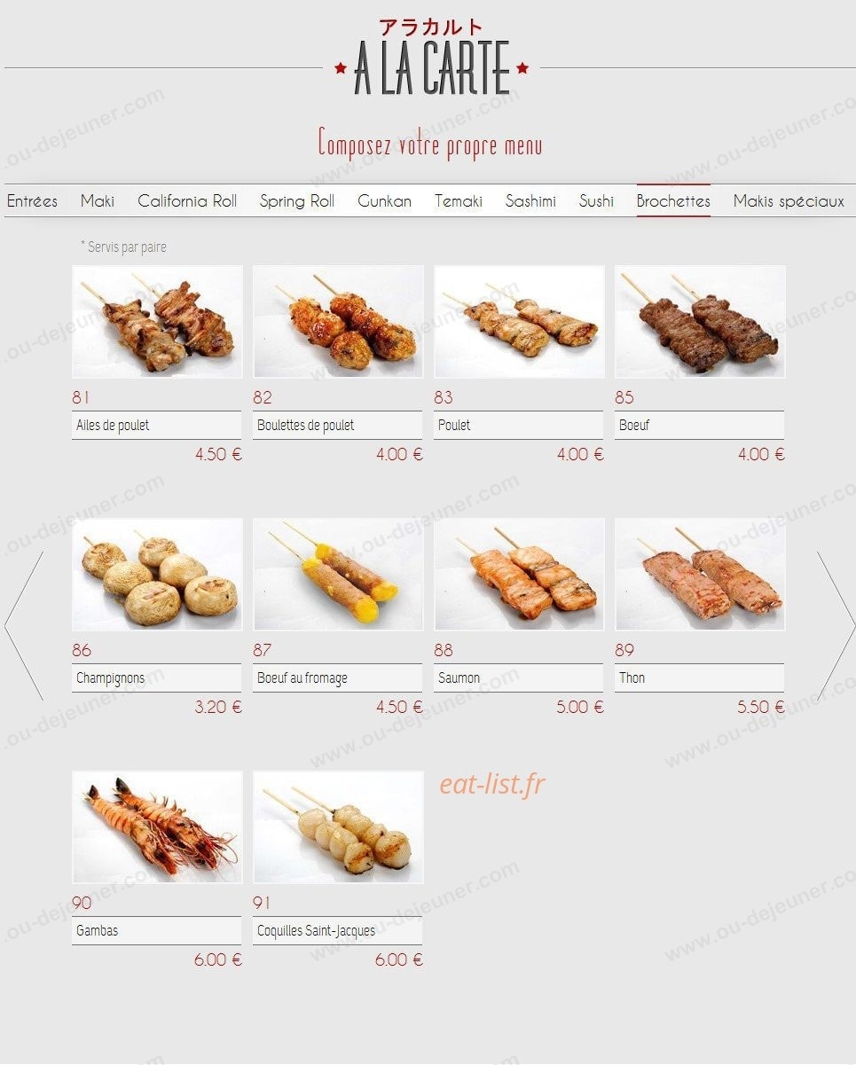 Plessis Sushi — carte page 14