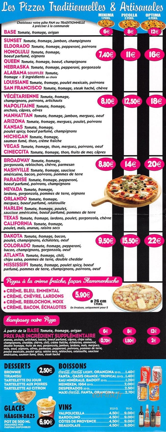 Sunset Pizza — carte page 2