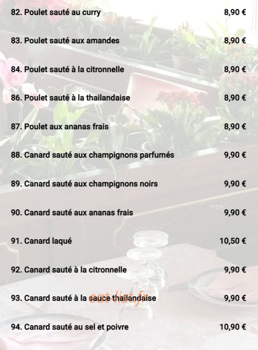 Le Bonheur de Chine — carte page 10