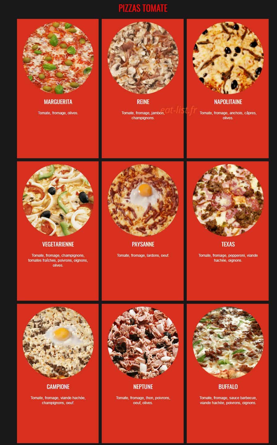 Pizza Food — carte page 3