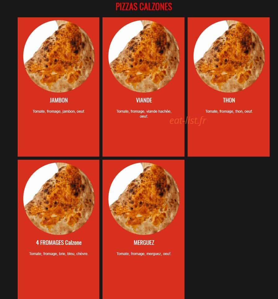 Pizza Food — carte page 8