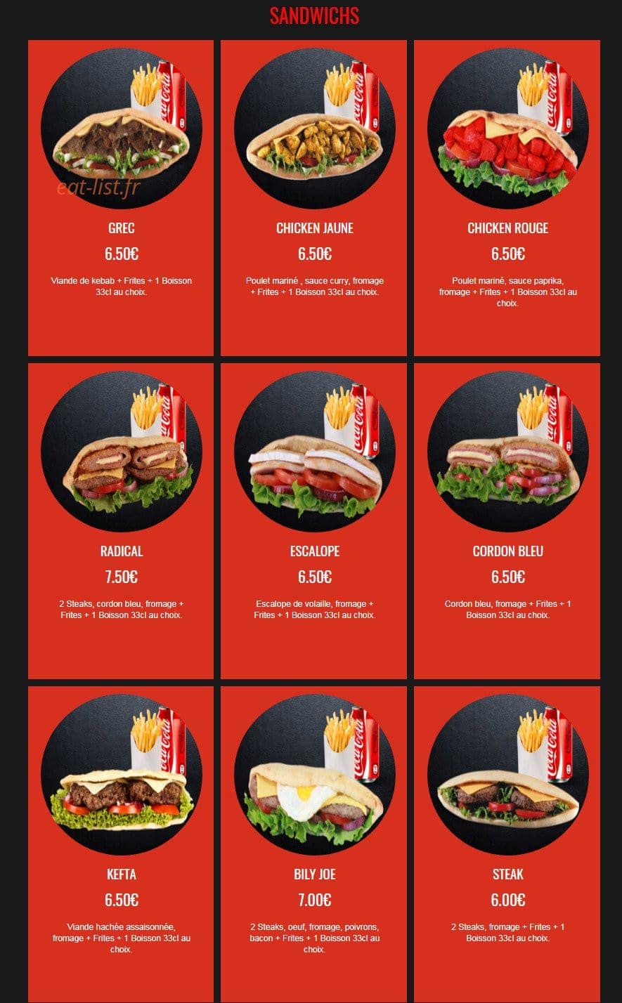 Pizza Food — carte page 12