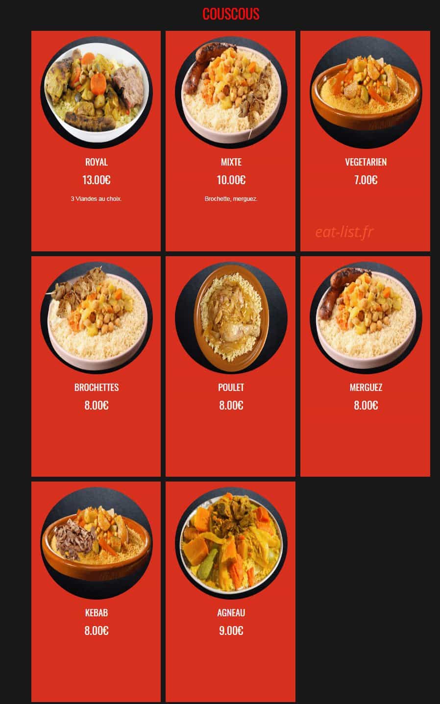 Pizza Food — carte page 10
