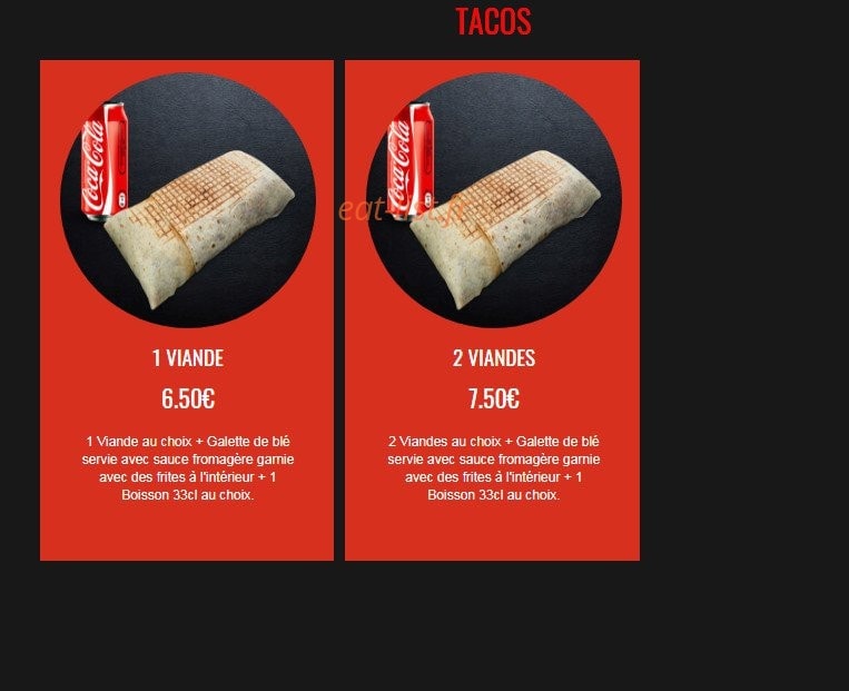 Pizza Food — carte page 17