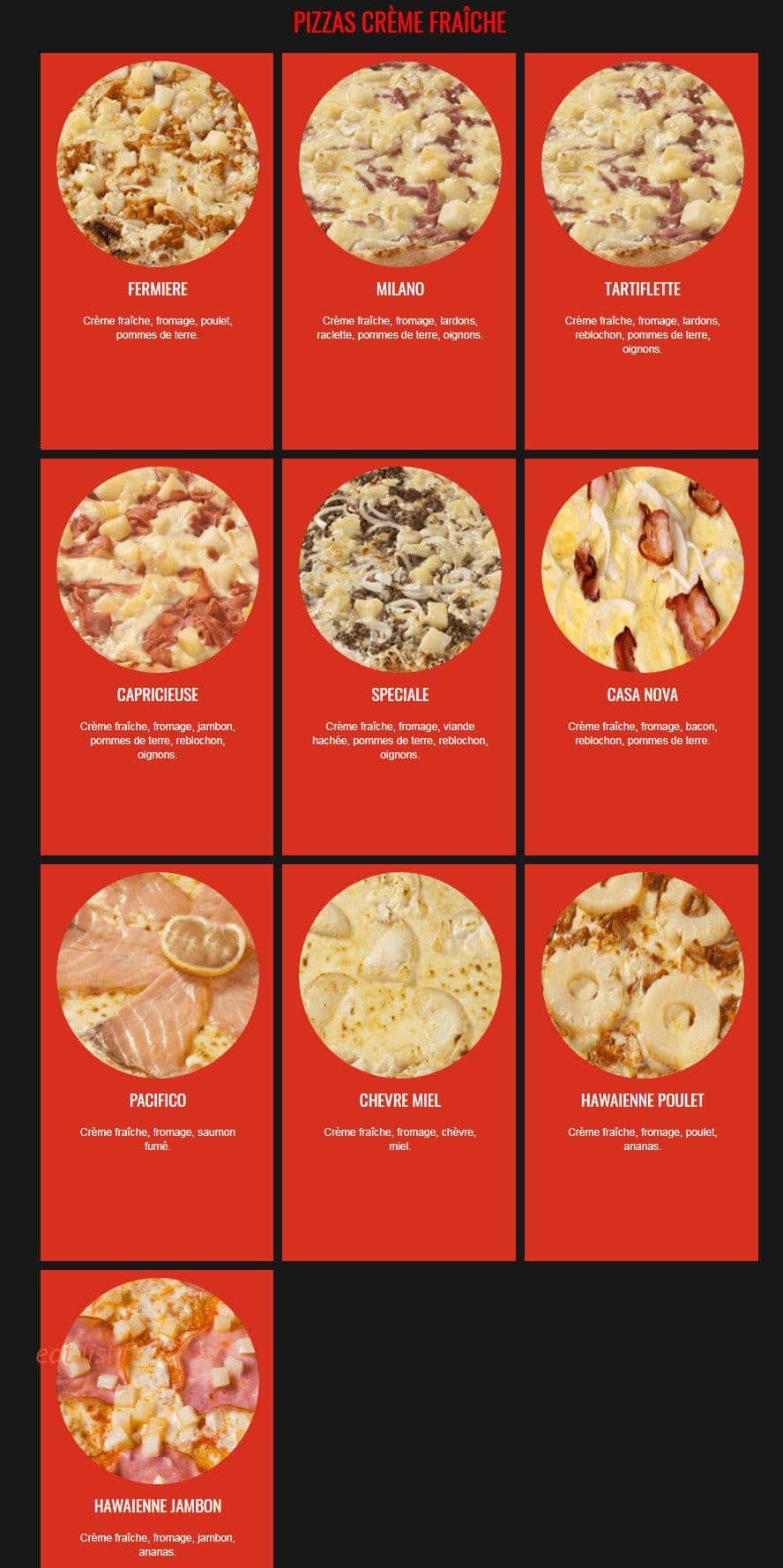 Pizza Food — carte page 6
