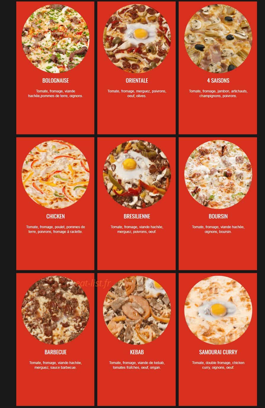 Pizza Food — carte page 4