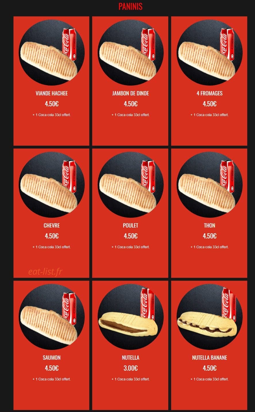 Pizza Food — carte page 16