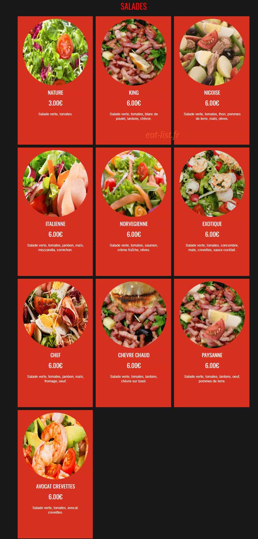 Pizza Food — carte page 20