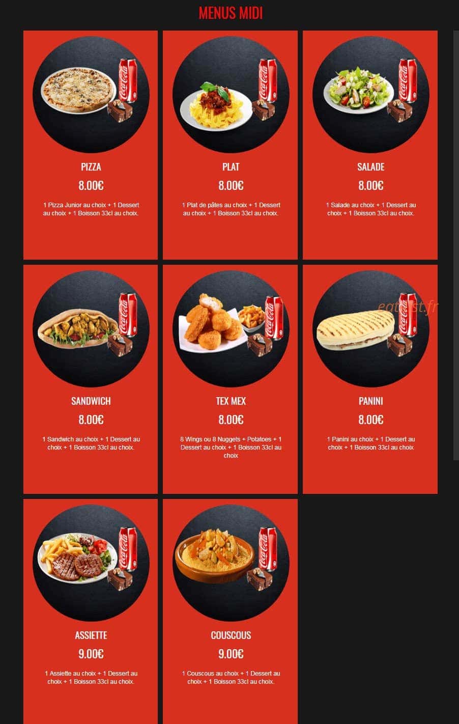Pizza Food — carte page 2