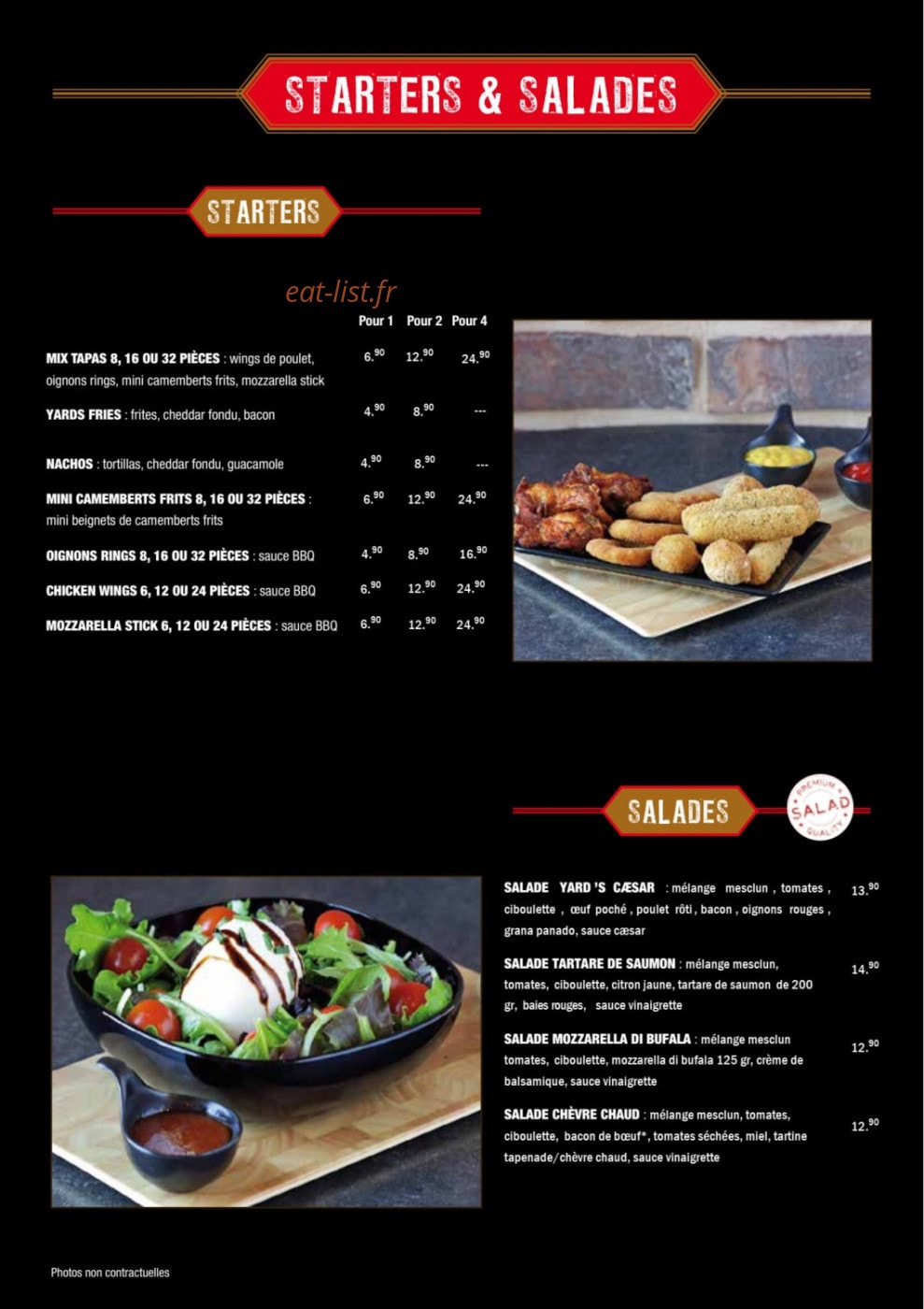 The Yards — carte page 2