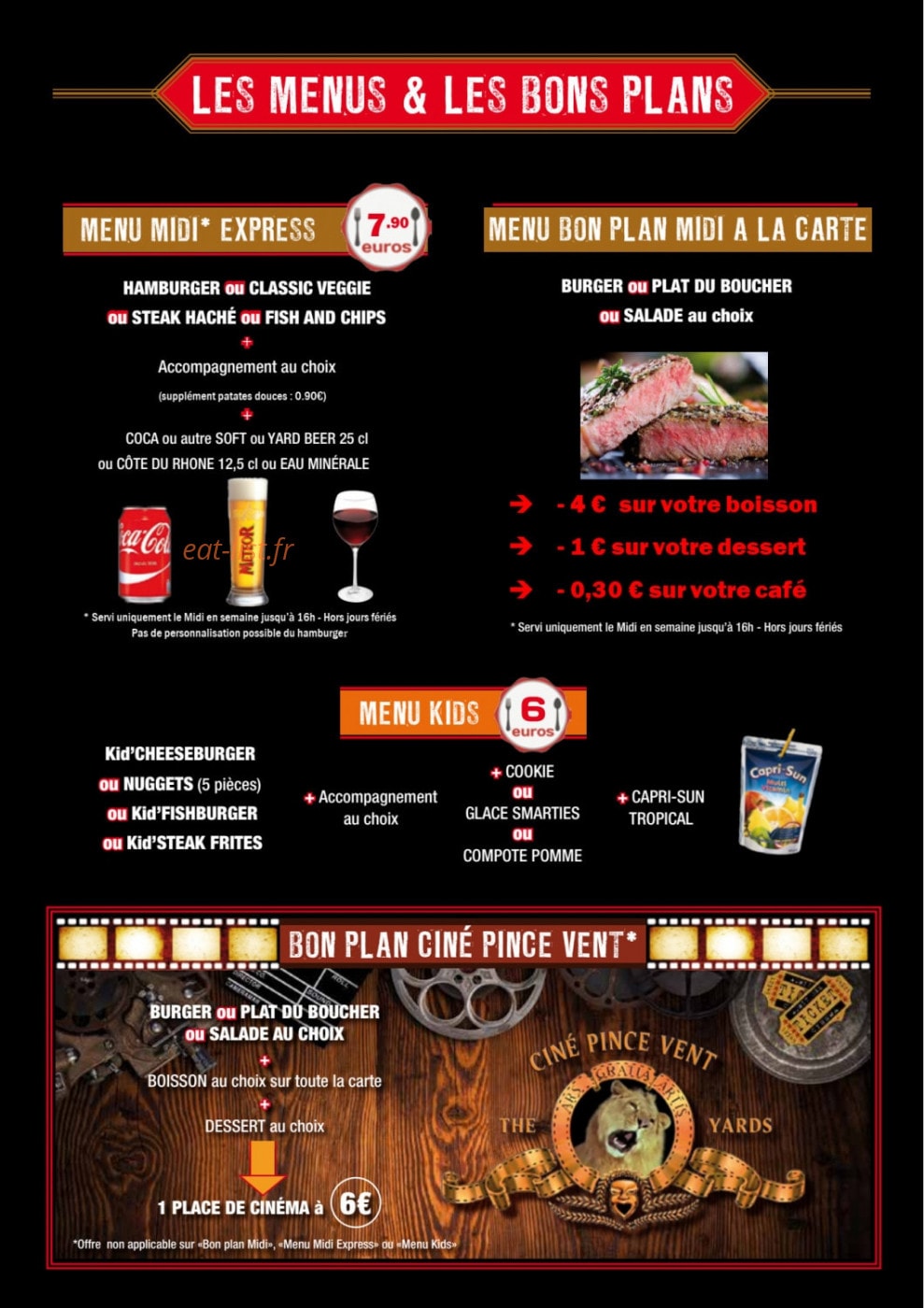 The Yards — carte page 6