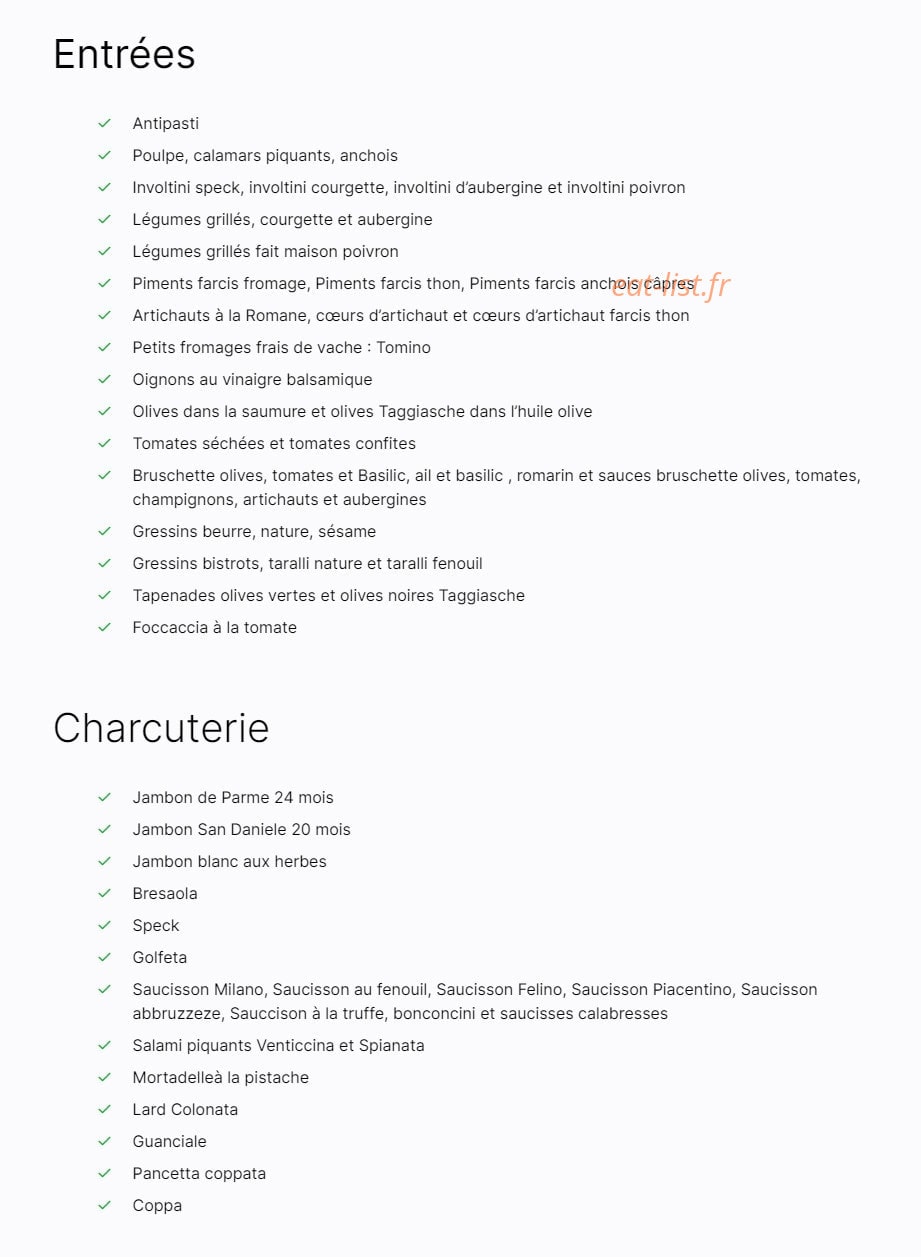 Casa Marisa — carte page 1