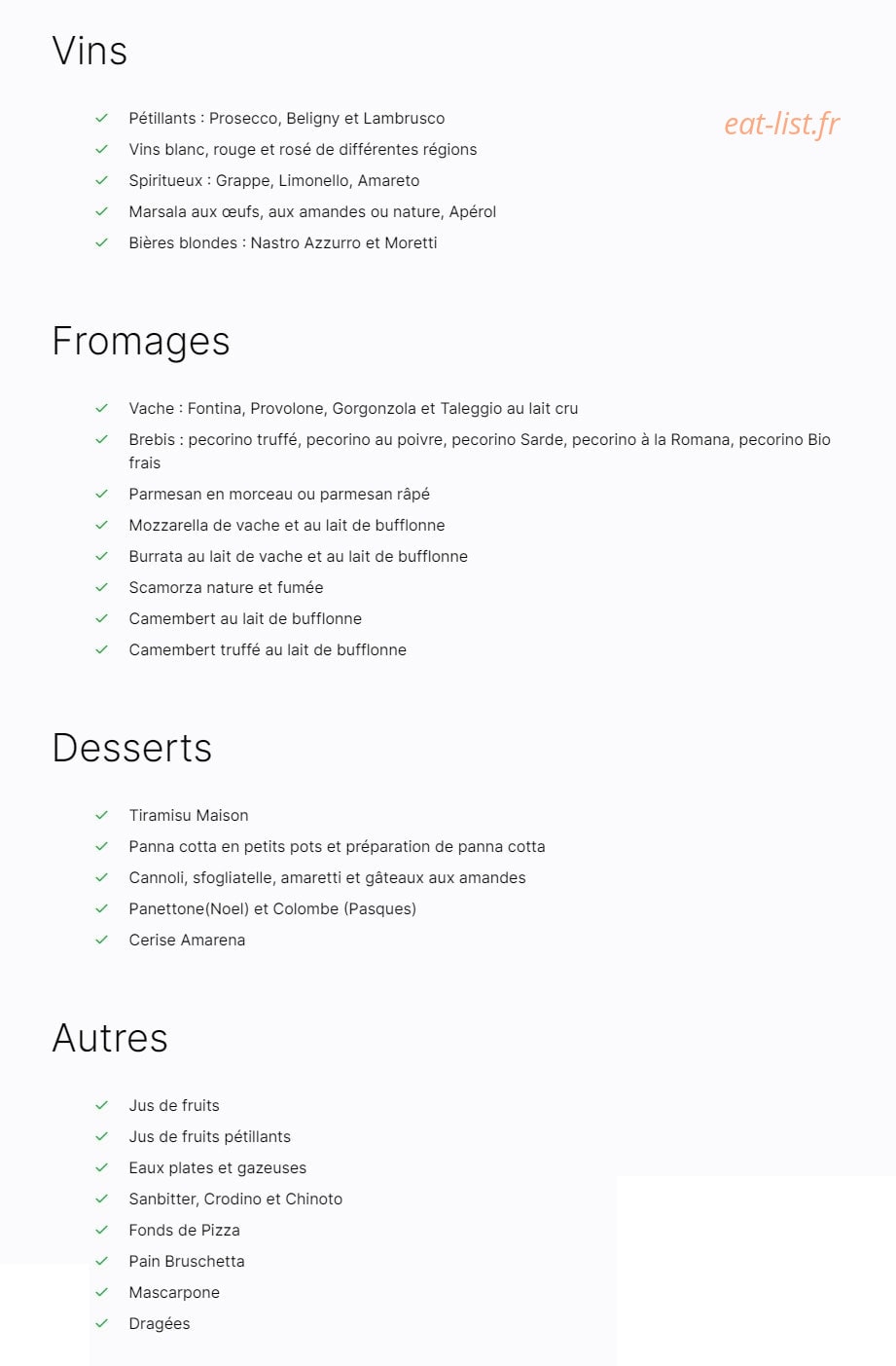 Casa Marisa — carte page 3