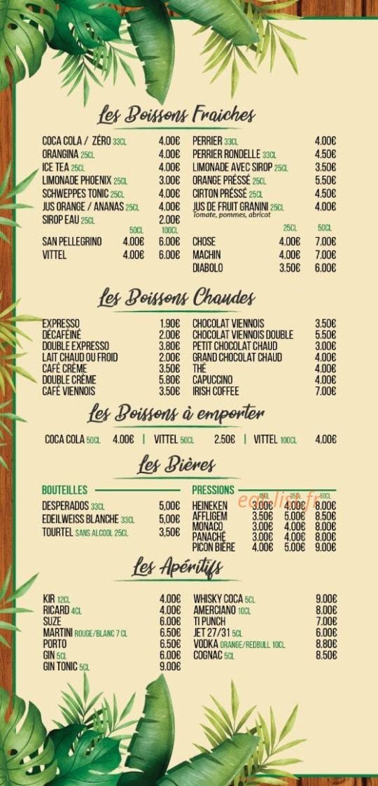 Le restaurant du golf — carte page 5