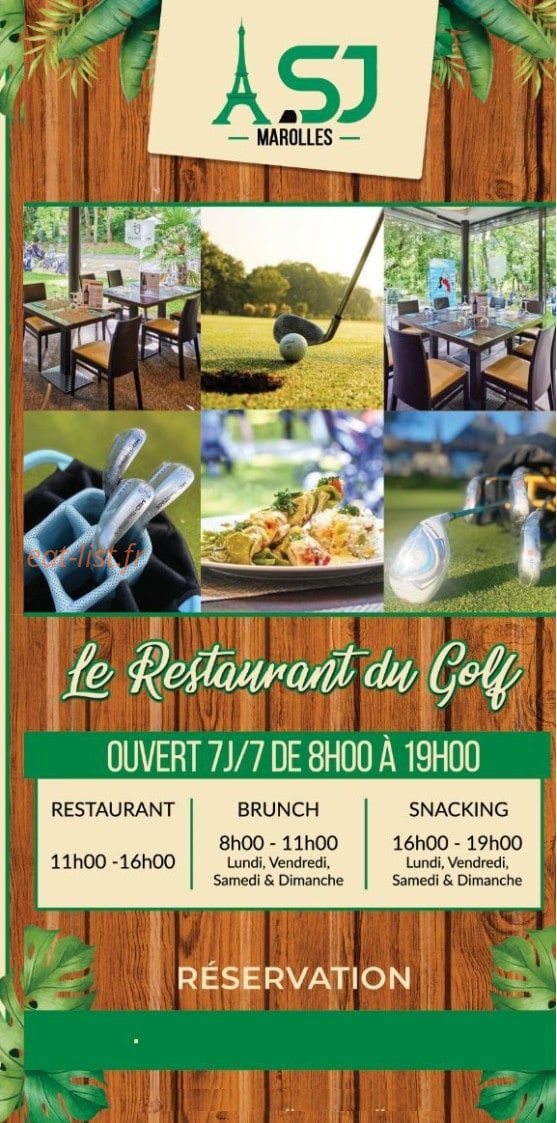 Le restaurant du golf — carte page 1