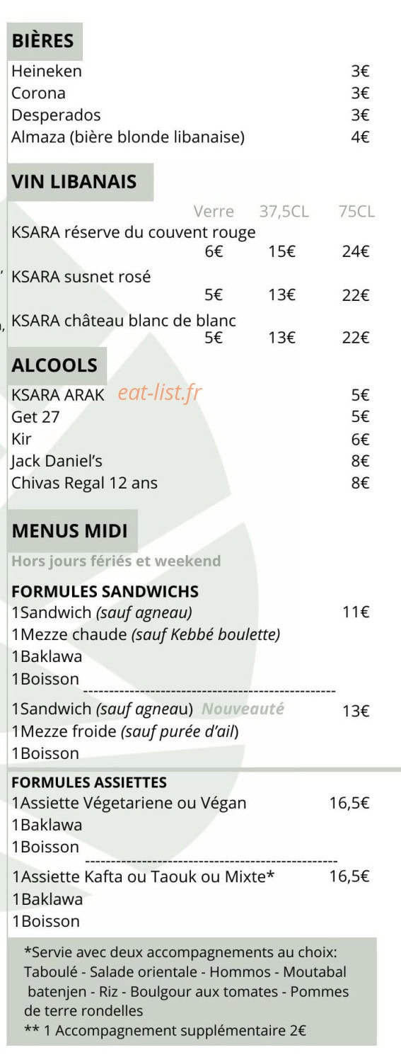 Le Domaine Libanais — carte page 4
