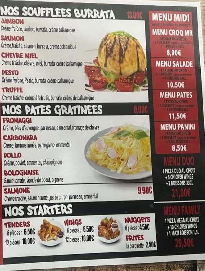 H2A Pizza — carte page 3