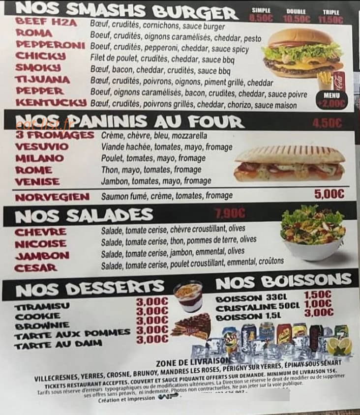 H2A Pizza — carte page 4