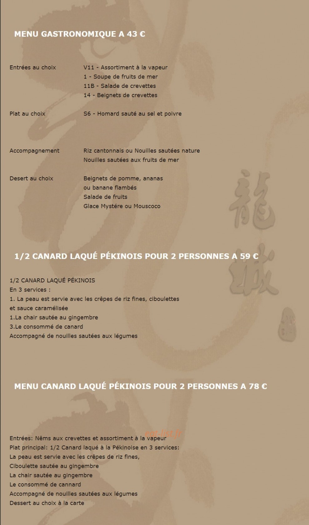 Les Merveilles de Chine — carte page 9