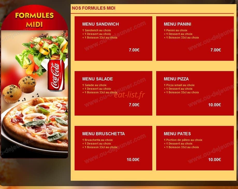 Pizza Liva — carte page 2