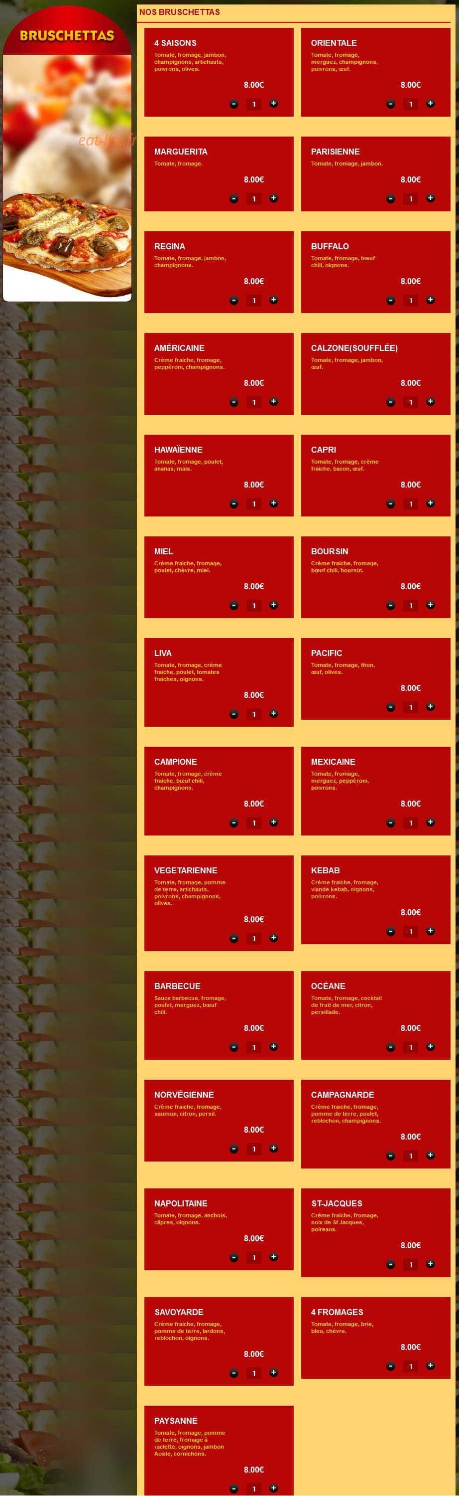 Pizza Liva — carte page 5