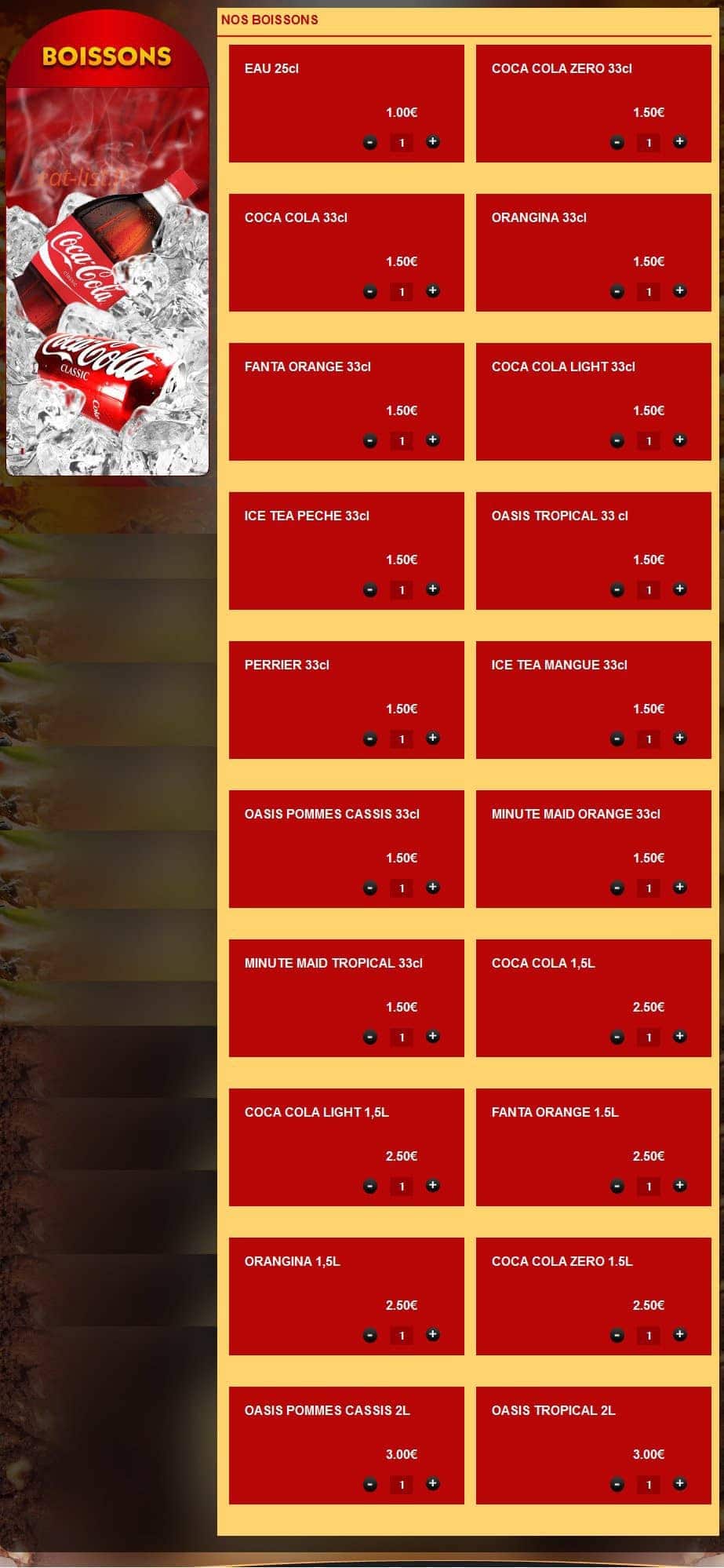 Pizza Liva — carte page 13