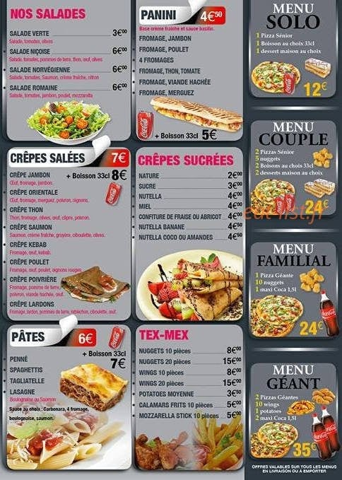 A La Bonne pizza — carte page 3
