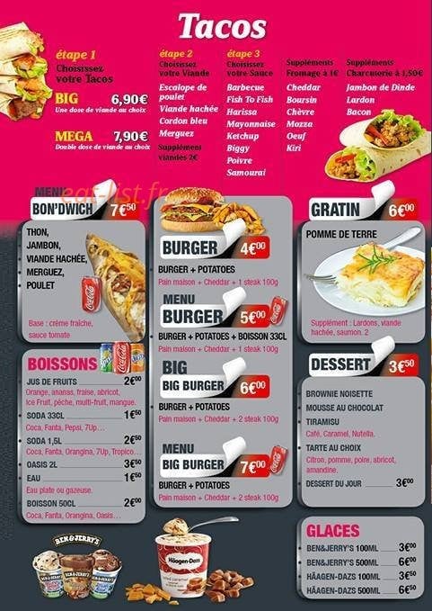 A La Bonne pizza — carte page 4