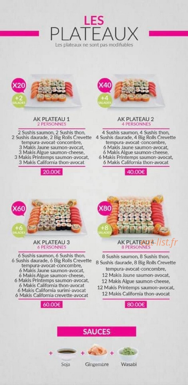 Ak Sushi — carte page 13