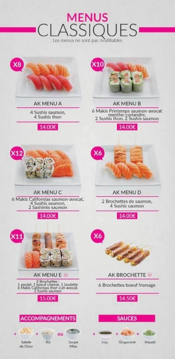 Ak Sushi — carte page 4