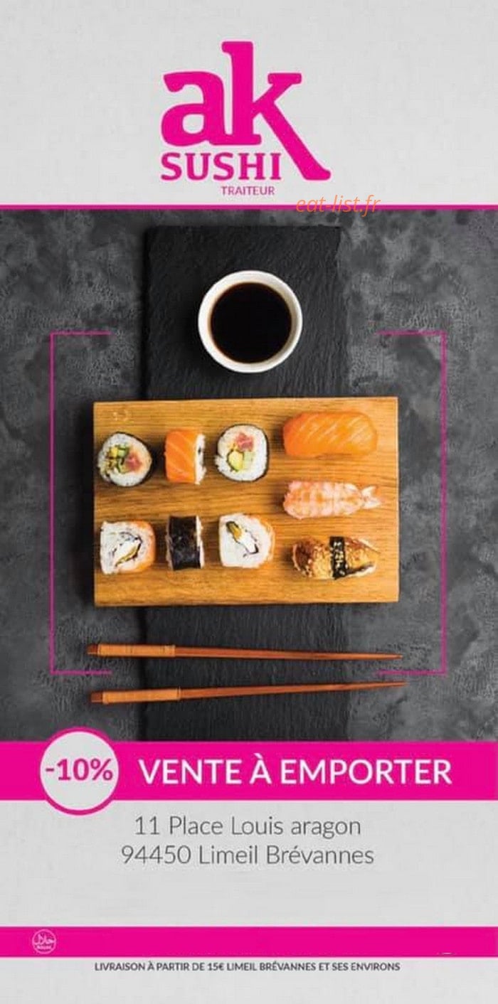 Ak Sushi — carte page 1