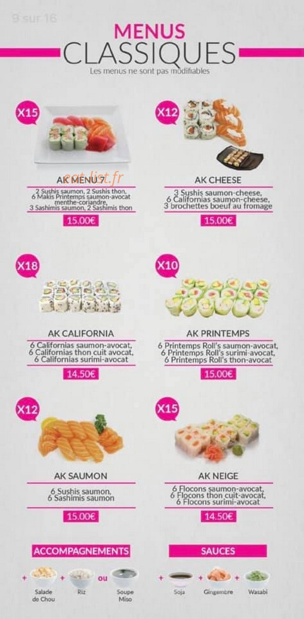 Ak Sushi — carte page 6