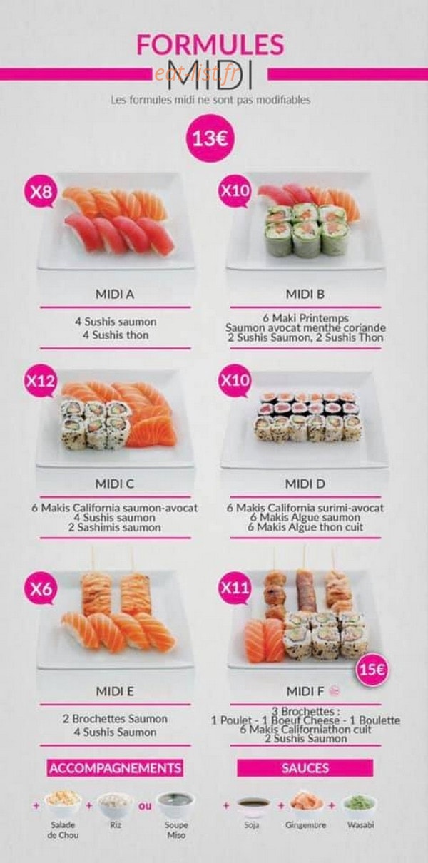 Ak Sushi — carte page 3