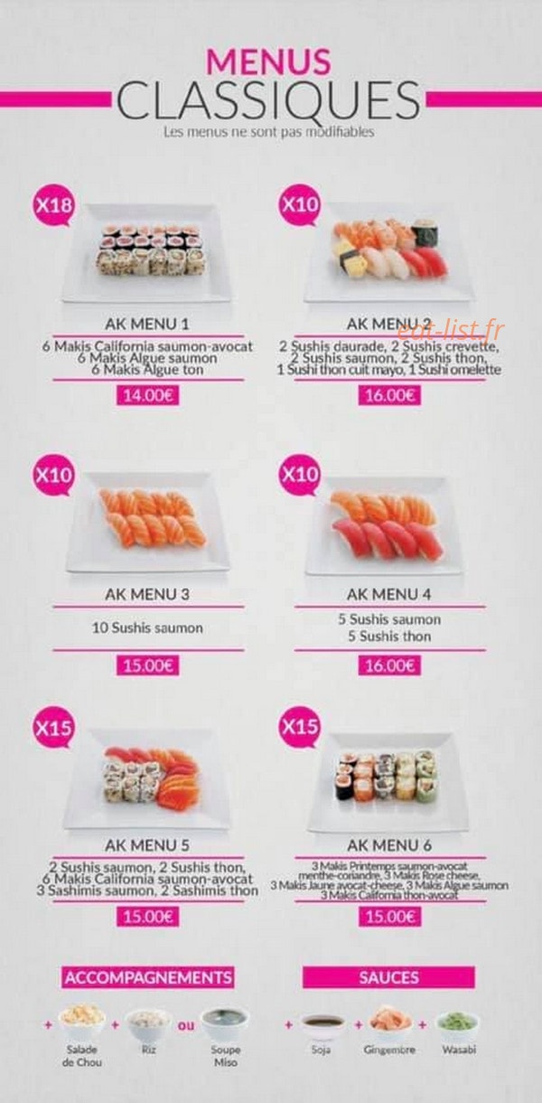 Ak Sushi — carte page 5