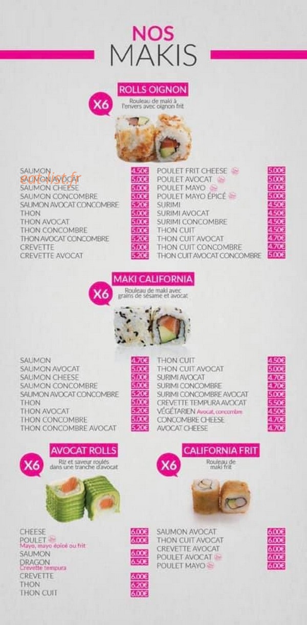 Ak Sushi — carte page 8
