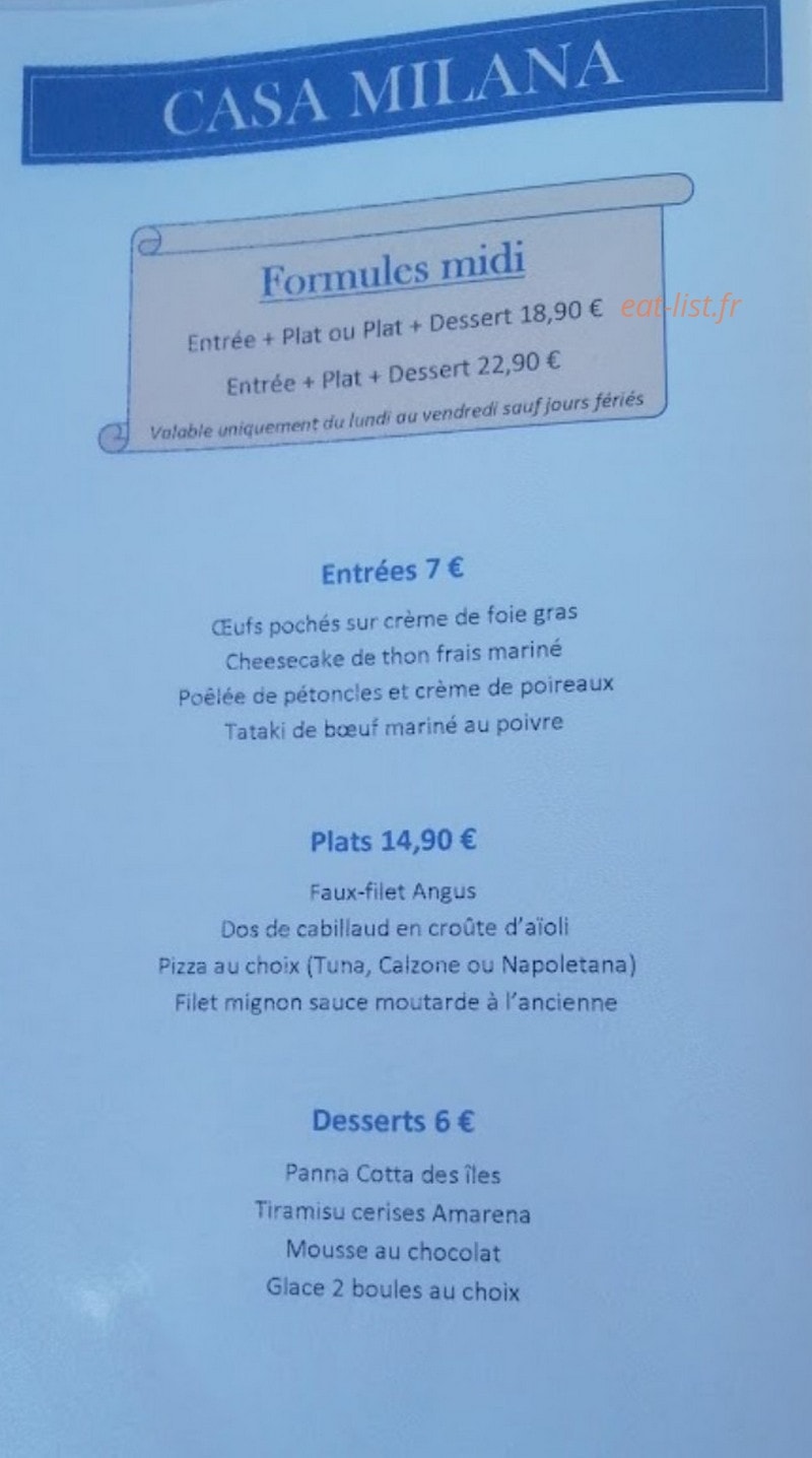 Casa Milana — carte page 1