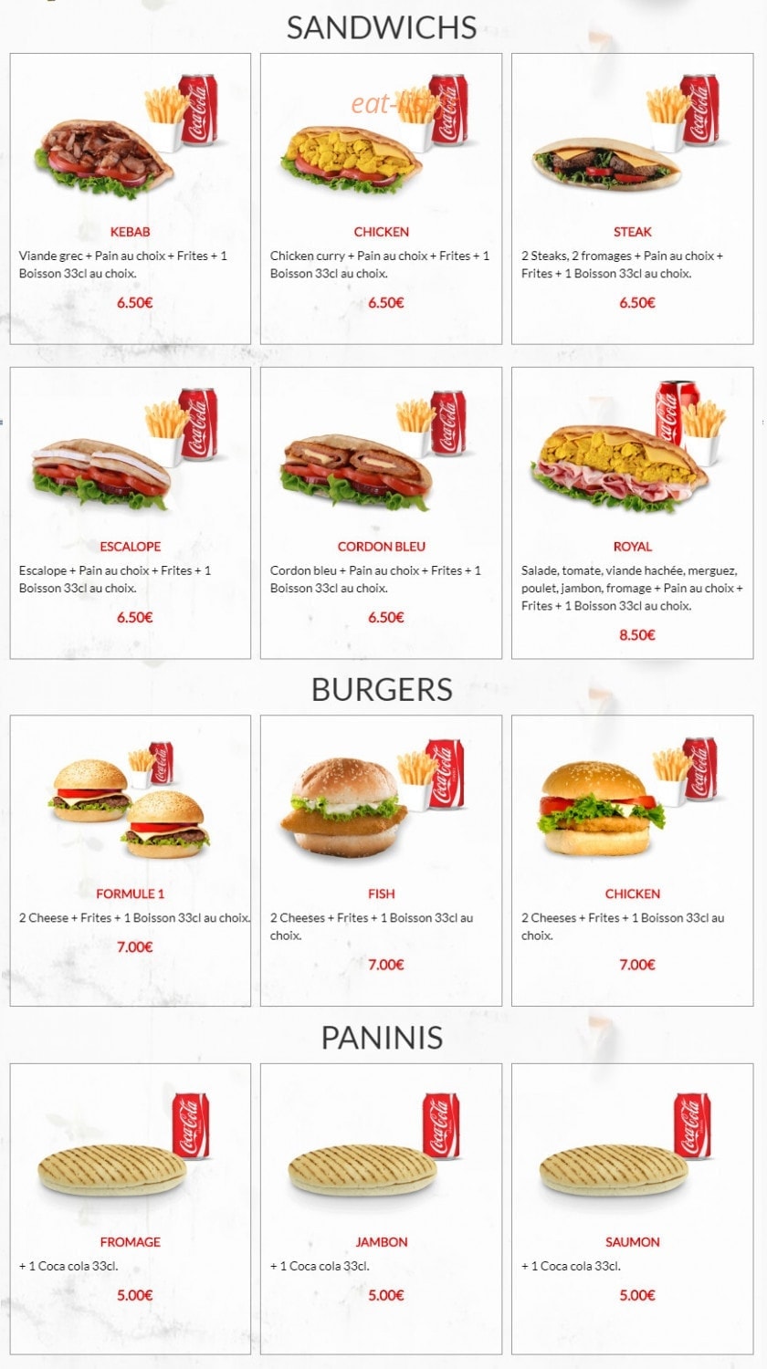 Royal Pizza — carte page 7