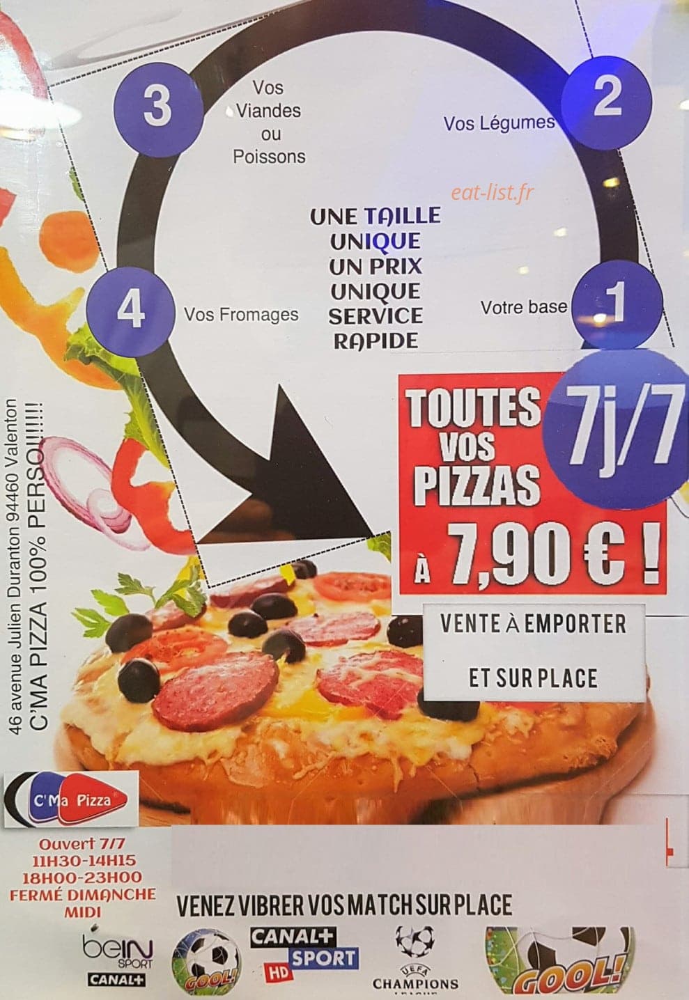 c ma pizza — carte page 1