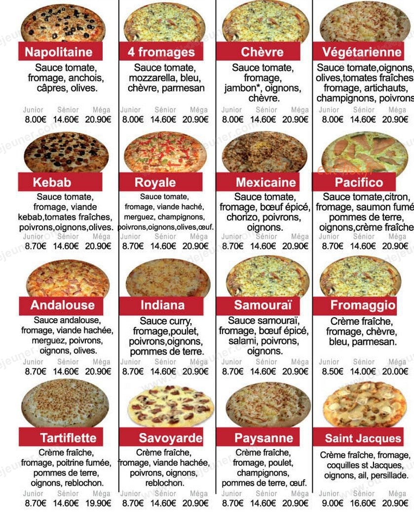 Pizza Dinapoli — carte page 2