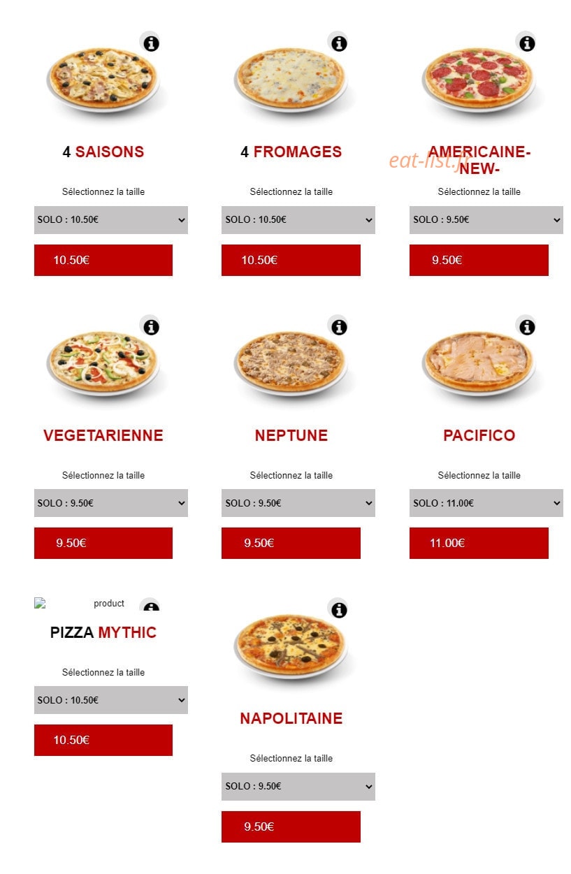 Subito pizza — carte page 2