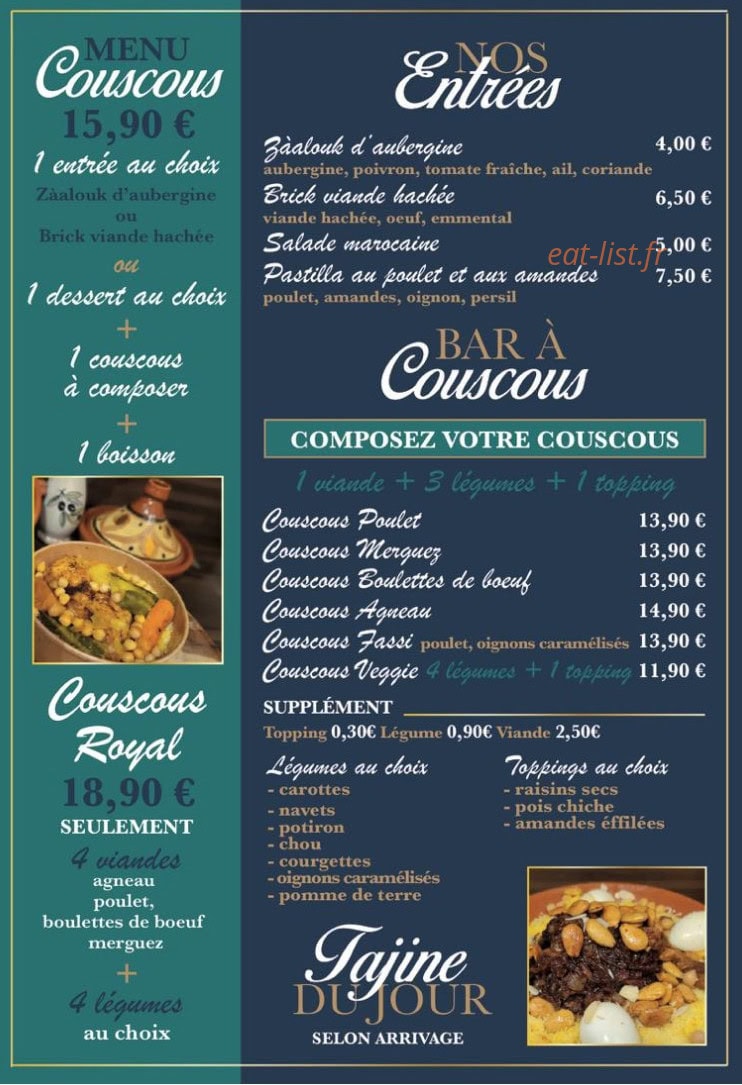 Chez Rita — carte page 1