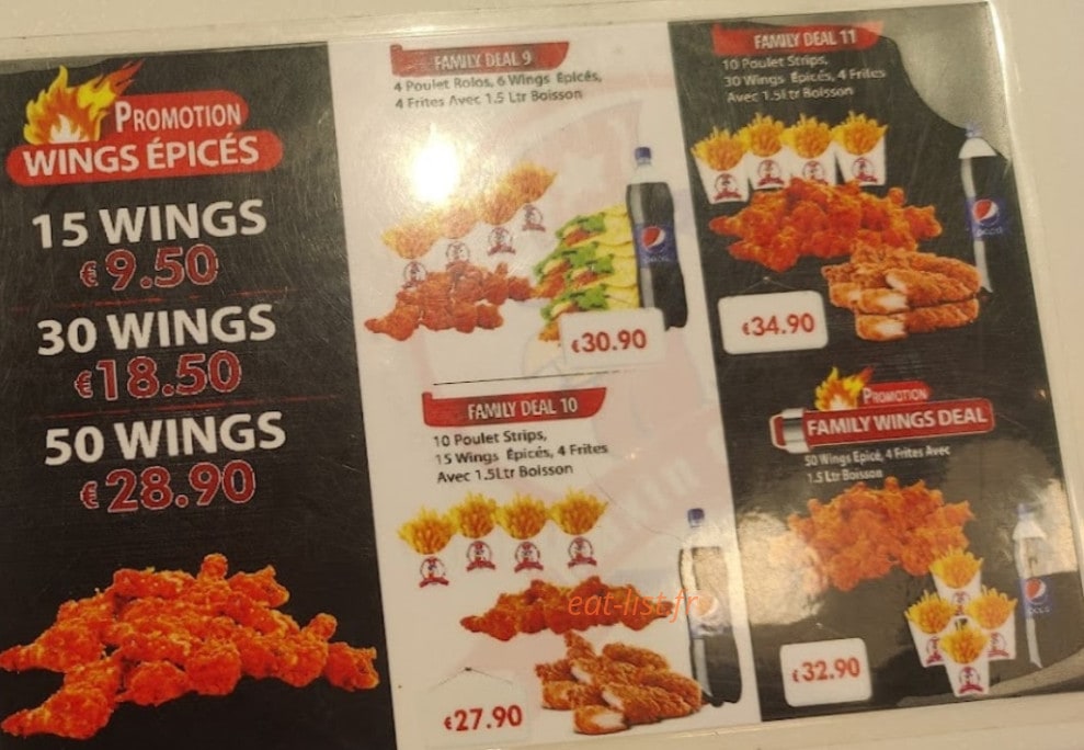 Maxin chicken — carte page 3